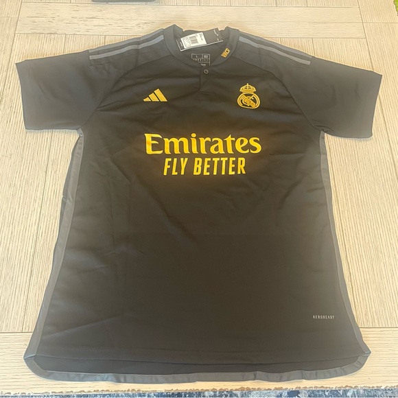Adidas Real Madrid RMFC Spain Jude Bellingham #5 Black Soccer Jersey Men’s Large - Picture 1 of 5